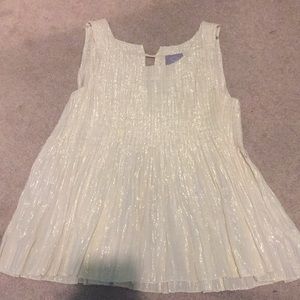 Gold peplum style top